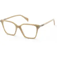 Blumarine Bril - - VBM257 - Ocra gestreept + glitter - Acetaat - 52/16/140