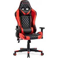 FOXSPORT gaming Stoel - E-Sports - Gaming Chair Bureaustoel Met Nekkussen & Verstelbaar Rugkussen - Instelbare Zithoogte - Ergonomische gamerstoel - zwart x rood - gamerstoel- Computerstoel-Draaistoel