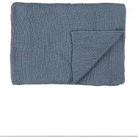 Marc O'Polo Plaid Nordic Knit Plaid Smoke Blue-130 x 170 cm