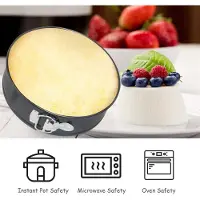 Famanu - Springvorm, springvorm met anti-aanbaklaag, ronde taartvorm met afneembare bodem voor het maken van taarten, pizza, brood, gebak, 22 cm