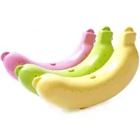 Famanu – Set van van van 3 bananencontainers – Ademende bananenbeschermbox met veilige sluiting – Geschikt voor fruit onderweg