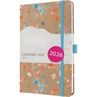 Famanu – Weekagenda 2026 A5 hardcover met bruin blauw multicolor design, overzichtelijke weekstructuur en premium afwerking