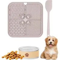Famanu – Vierkante siliconen likmat 20x20 cm met zuignap en spatel, slow feeder