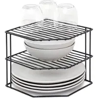 Famanu – Bordenrek 3-laags – Keukenkast organizer – Zwart