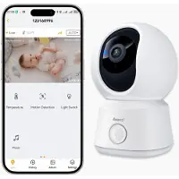 Arenti AINANNY B2 Wifi Baby Monitor - Babyfoon Met Camera - Babyfoon - Full HD Resolutie - Slaapliedjes - Temperatuur - Alexa & Google