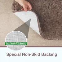 Famanu - Antislip, hoogpolige badmat, machinewasbare badmat met waterabsorberende, zachte microvezels, voor badkuip, douche en badkamer