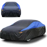 Famanu Autohoes, winterzeil, waterdicht, ademend, autohoes, waterdicht, stofdicht, sneeuwbescherming, zonwering, volledige garage voor sedan (490 tot 510 cm), XXL
