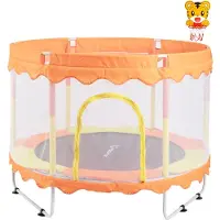 FOXSPORT Trampoline - inclusief veiligheidsnet - 150cm - oranje - trampoline voor kinderen - huishoudelijk speelgoed - tot 100kg