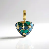 Cavill - Vergulde 925 Zilveren Hanger - 3 Ronde Cambodjaanse Zirkonia's 0,054 ct - Geometrisch Design - Moderne Zilveren Sieraden Dames