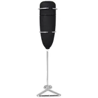 Famanu MN 3800 melkopschuimer, soft-touch behuizing, incl. standaard, werkt op batterijen, geschikt voor sauzen, smoothies of eiwitten, zwart