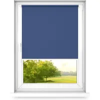 Time4blinds - Verduisteringsrolgordijn Zonder Boren - Verduisteringsrolgordijn, Rolgordijn Verduistering - 3 Soorten Montage, Zilveren Thermische Coating - Bosbes, 900x2500mm, Rechts