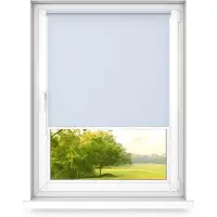 Time4blinds mini rollo basic - Rolgordijn - Niet-invasief - Raamrolgordijn binnen zonder boren - Niet-invasieve handgrepen - Dimmen rollo - 1000x2500mm Grijs-Blauw - Bediening aan de Rechterkant