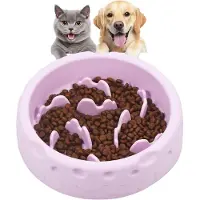 Famanu – Slow Food Hondenbak - siliconen anti-schrokbak voor honden met antislip zuignap en spiraallabyrint-design - veilige siliconen bak voor huisdieren - katten en honden - gezonde