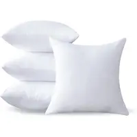 Famanu – Kusseninzetstukken set van 4, 55 x 55 cm, zachte en pluizige vulling voor bank en slaapkamer