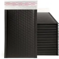 WT&D Set van 40 kleine bubbelenveloppen (luchtkussenenvelop, zwart, 11x20 cm)