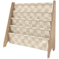 3 Sprouts - Kinderbibliotheek ruit beige - ELEMENTEN VOOR KINDEREN