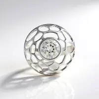 Cavill - Hanger Zilver 925 Platina Afwerking - Witte Topaas 2,221 ct Rond Slijpsel - Filigraan Design - Tijdloos Sieraad Dames