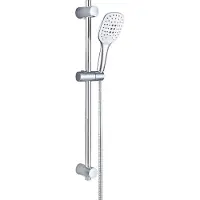Famanu - Douchestang Chroom 70 cm in RVS 304 Doucheset Douchekolom met en Verstelbare Bevestigingsbeugel Zonder Kraan 3 Straal Handdouche