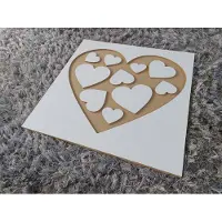 Moliland Serie - MDF Wanddecoratie - Groot Hart - 50x50 cm - Voor Diverse Kamers