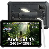 Blackview Tablet Active 7 - 24GB RAM - 128GB ROM - 11 inch - Android 15 - 10000mAh - BT 5,0 - Dual SIM 4G - GPS - OTG - NFC - Zwart