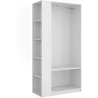 Vicco kledingkast Elmo, Wit, 80 x 200 cm Set van 2