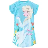 Disney Frozen Nachthemd - Korte Mouw - Katoen - Blauw - Maat 104 - 4 Jaar