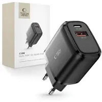 Tech-Protect C20W netadapter met 2 poorten, Pd20W/Qc3.0, zwart