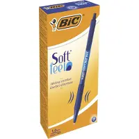 BIC Soft Feel SoftFeel Intrekbaar Balpen Blauw 0,4 mm Medium Balpen 12 Stuks