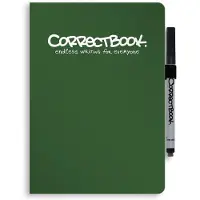 Correctbook A5 Uitwisbaar Notitieboek – Scratch Forest Green – Mix binnenwerk – Herbruikbaar schrift – Inclusief pen & wisdoekje