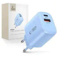Tech-Protect NCA20 PD 20W QC3.0 Netoplader met USB-A / USB-C - Blauw