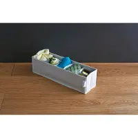 Famanu – Stoffen lade-organizer met 5 vakken voor kleding en accessoires beige