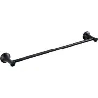 Auralum Max Handdoekstang - Mat Zwart - Wandmontage - 55 cm - RVS Handdoekhouder Badkamer - Hoge Draagkracht 5 kg