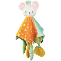 Clementoni Knuffeldoekje Muis Soft Cuddles - Knuffeldoek met Strikjes - Wasbaar Kraamcadeau Jongen of Meisje - Baby Comforter vanaf 0 Maanden