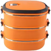 VHV - Lunchbox - geïsoleerde roestvrijstalen lunchbox met 1-3 vakken - lekvrije broodtrommel voor school en werk