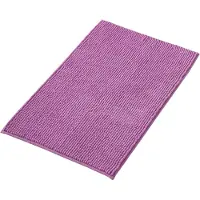 Famanu - Badmat Anti-Slip av soft Chenille | Super absorberend en machinewasbaar | Te combineren als badmat set | Voor de badkamer, douche, bad of als WC mat | Paars – 40x60 cm