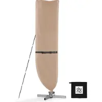 Duna Parasolhoes voor Zweefparasol & Staande Parasol - Tot 400cm - Beschermhoes Waterdicht - Oxford 420D - Incl. Montagehulp - Bruin Taupe