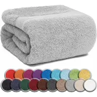Famanu – Saunahanddoeken set van 2, 80 x 200 cm, 100% katoen, extra groot en absorberend, zilvergrijs