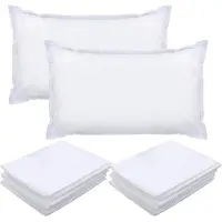 Famanu - 20 Stuks Kussenslopen, 80 x 50 cm, kussensloop, witte kussensloop van vliesstof, draagbare reiskussenhoes, ademende kussenslopen voor schoonheidssalons, hotels, pensions, reizen