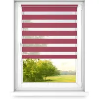 Time4blinds dag en nacht dubbel rolgordijn mini - raamrolgordijn dag en nacht - rolgordijn zonder boren - zonwering - rolgordijnen voor slaapkamers - 700x1000mm – Rood – Rechtszijdig