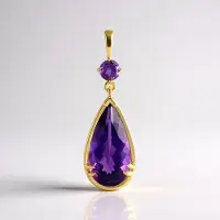 Cavill - Zilveren Hanger 925 Sterling Zilver Verguld - Marokkaanse Amethist 6,834 ct Peervormig - Elegante Paarse Edelsteen - Luxe Sieraad voor Dames