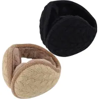 Famanu – Oorwarmers voor winter en outdoorgebruik, fleece en gebreid materiaal, opvouwbare pasvorm
