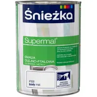 Sniezka Supermal - Olie-Alkyd Emaille - Wit Mat - 0.8L - Voor Hout & Metaal