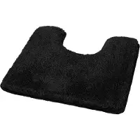 HGMD Toiletmat antislip - Zwart - 50x50 cm - Wc mat - Douchemat – Badmat Badkamer – Vloermat – Badmat set wc mat – Badmat set antislip -