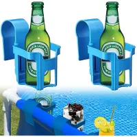 Famanu Poolside drankhouder, zwembadbekerhouder van kunststof, whirlpool drankhouder, zwembadside drankhouder, zwembad, spa, bierboxkoeler, zwembad, zwembadaccessoires (2 stuks)