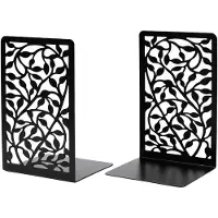 Snq Moderne Boekeneinden met Boomdesign voor Planken - Metalen Decoratieve Boekeneinden - Zwarte Niet-glijdende Boeksteunen voor Thuis Kantoor en School - Stijlvolle Boekondersteuning met Natuurlijke Vorm