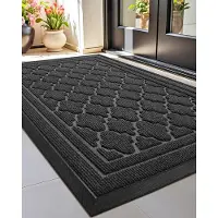 Famanu Antislipdeurmat Buiten, Robuuste Buitendeurmat Weerbestendig, Wasbare Vuilvangmat 120x180cm, Deurmat Buiten, Deurmat Buiten Voor Voordeur, Buiten, Entree - Grijs