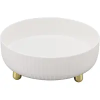 Famanu - Lazy Susan rechthoekig draaiplateau 22,5 cm, honingraat design zwart kunststof
