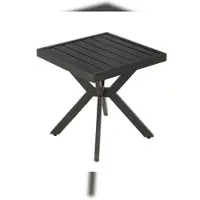 STILVORA Bijzettafel - Weerbestendig En Roestvrij Voor Tuin Terras En Zwembad - Aluminium - Donkerbruin - 45x45x47 Cm