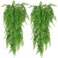 Famanu - Kunstmatige Ophangende Planten Fern - Nep Ivyleaves Decoratie voor Binnen & Buiten, Faux Bladgroen voor Woonkamer, Keuken, Balkon, Tuin, Slaapkamer, Boerderij Aesthetiek