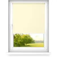 Time4blinds - Verduisteringsrolgordijn Zonder Boren - Verduisteringsrolgordijn, Rolgordijn Verduistering - 3 Soorten Montage, Zilveren Thermische Coating - Vanille, 600x1900mm, Links